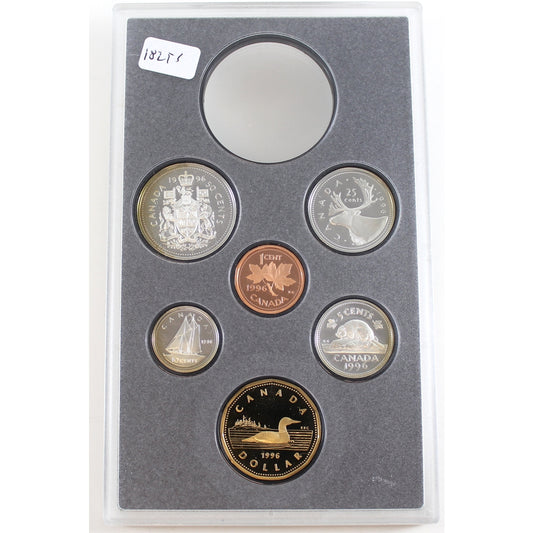 1996 Canada 6-coin Silver Proof Set Broken from RCM Double Dollar Set (Lightly Toned)