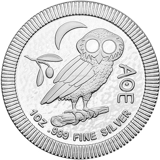 2020 Niue $2 Athenian Owl Stackable 1oz. .999 Silver (No Tax) Issues