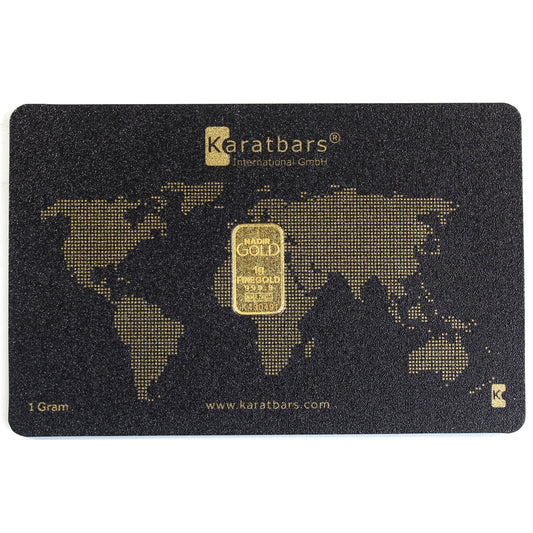 SALE! Karatbars 1 Gram .9999 Gold Bar in Certification Card (No Tax)