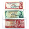 3x East Caribbean States Notes, 1965 & 1985-88 $1 & $5, Circ to VF-EF, 3Pcs (1x Stain)