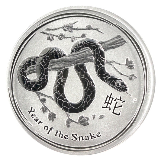 Australia 2013 50-cent Year of the Snake 1/2oz .999 Silver (No Tax) Lightly Toned