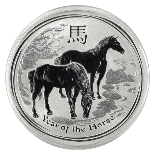 2014 Australia 50-cent Year of the Horse 1/2oz .999 Silver (No Tax) Lightly Toned