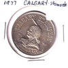 1977 Calgary Stampede Dollar: As Long As The Sun Shines (Toned)