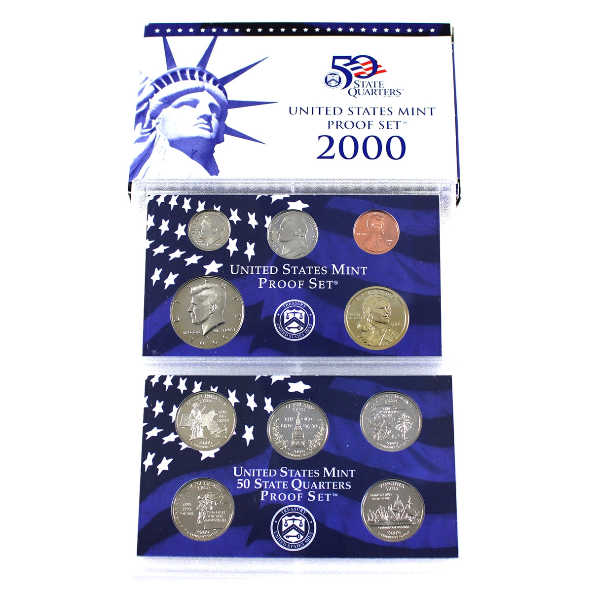 2000 S USA Proof Set in Envelope (Light Issues)