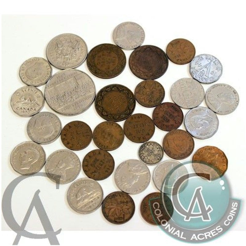 Mixed Starter Canada Coin Pack. 30 pieces.