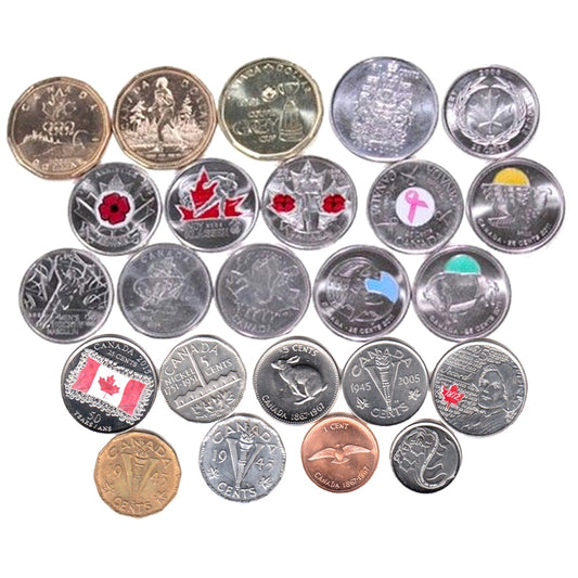 Starter Coin Wallet with 24 Coins 1943-2015 (48pkt + coins)