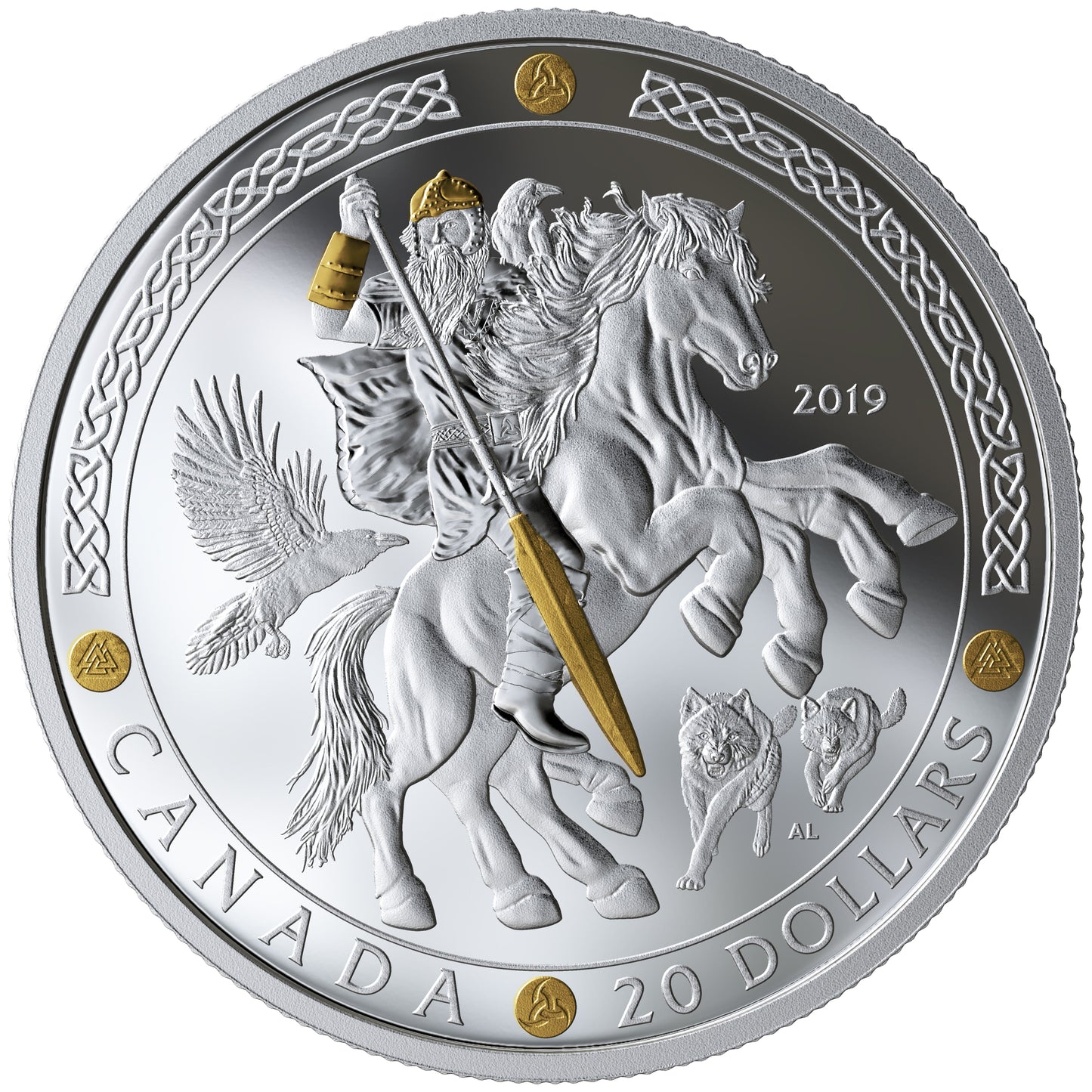 2019 Canada $20 Norse Gods Fine Silver 3-coin Set in Deluxe Case (No Tax)