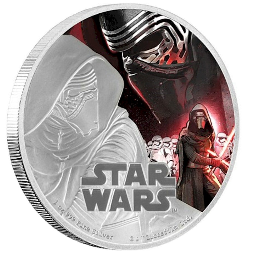 2016 Niue $2 Star Wars: The Force Awakens - Kylo Ren (TAX Exempt) Outer Box Scuffed