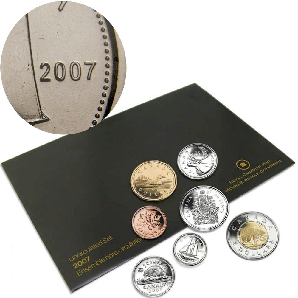 2007 Canada Curved 7 Variety (Regular) Proof Like Set