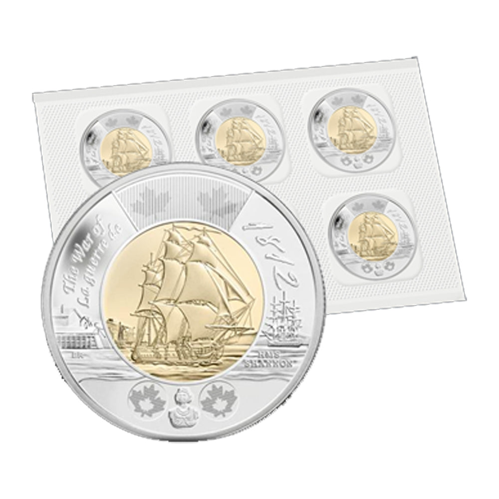 2012 Canada $2 War of 1812 HMS Shannon 5-coin Circulation Pack