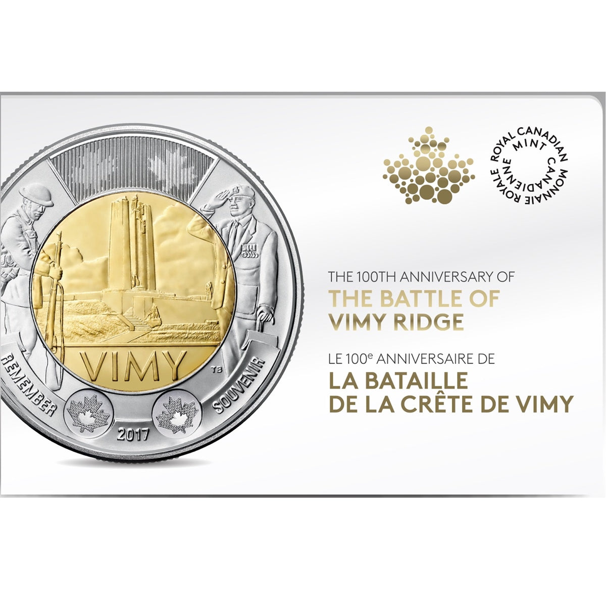 2017 Canada $2 Battle of Vimy Ridge 5-coin Circulation Pack