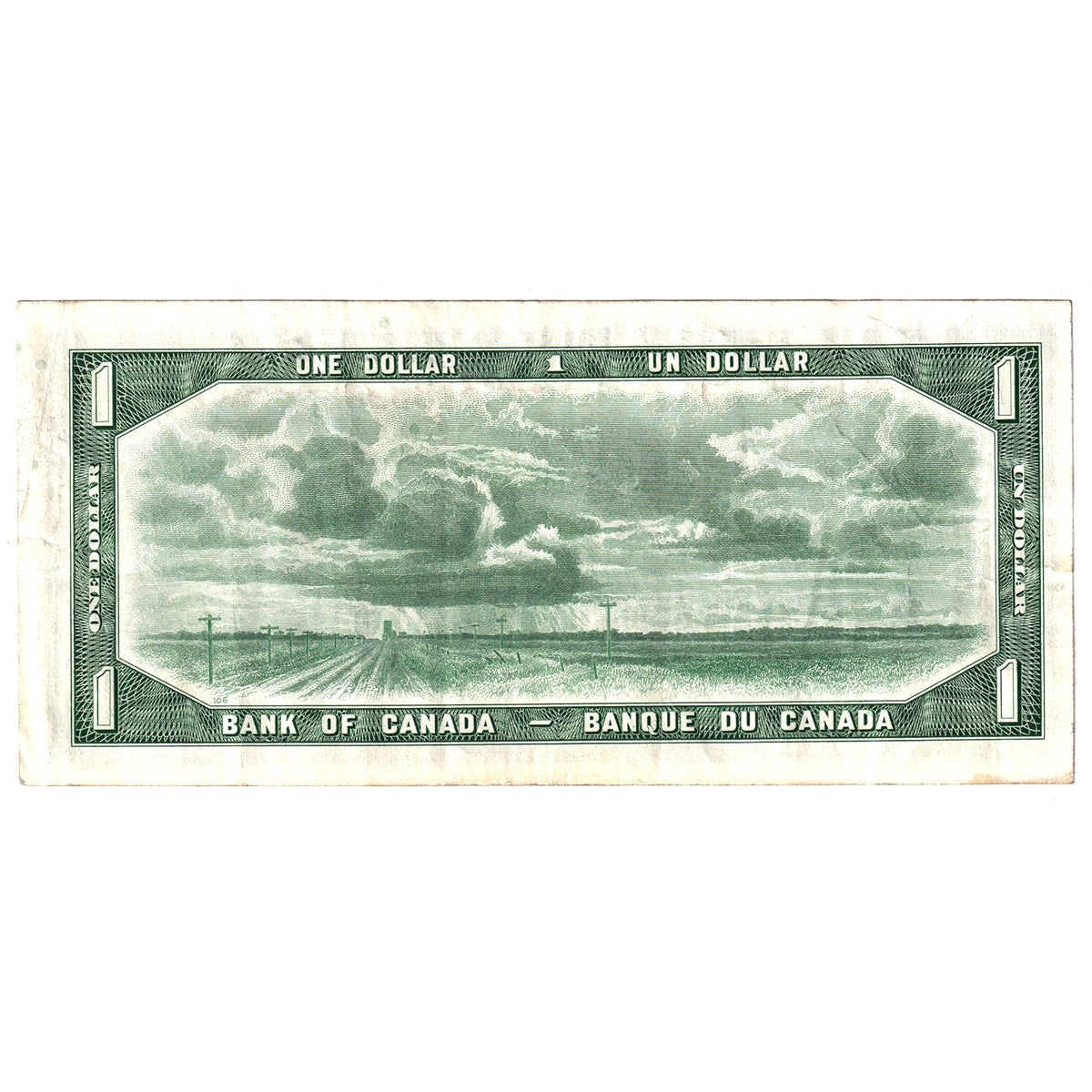 BC-37bA 1954 Canada $1 Beattie-Rasminsky, *D/O, VF