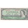 BC-37b-i 1954 Canada $1 Beattie-Rasminsky, F/P, AU