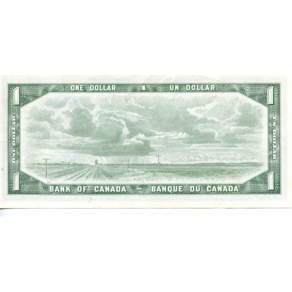 BC-37b-i 1954 Canada $1 Beattie-Rasminsky, H/M, AU