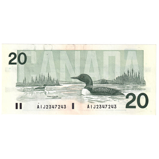 BC-58a-ii 1991 Canada $20 Thiessen-Crow, AIJ, AU