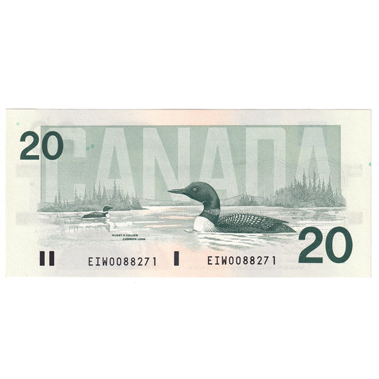 BC-58a-i 1991 Canada $20 Thiessen-Crow, EIW, CUNC