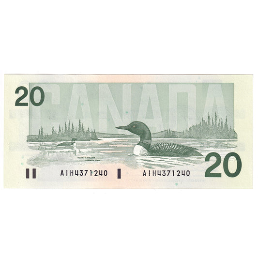 BC-58a-ii 1991 Canada $20 Thiessen-Crow, AIH, UNC