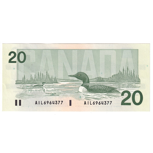 BC-58a-ii 1991 Canada $20 Thiessen-Crow, AIL, AU