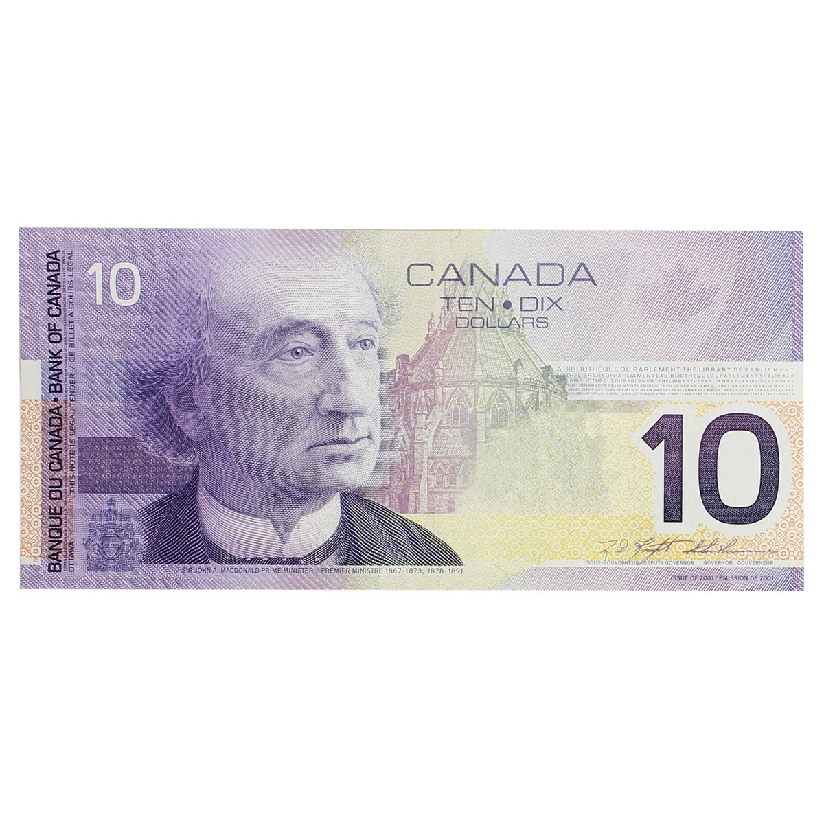 BC-63aA 2000 Canada $10 Knight-Thiessen, FDT (9.000-9.600), EF