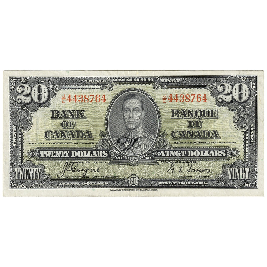 BC-25c 1937 Canada $20 Coyne-Towers, J/E, EF