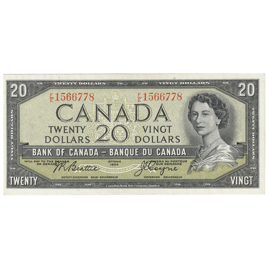 BC-41a 1954 Canada $20 Beattie-Coyne, F/E, AU