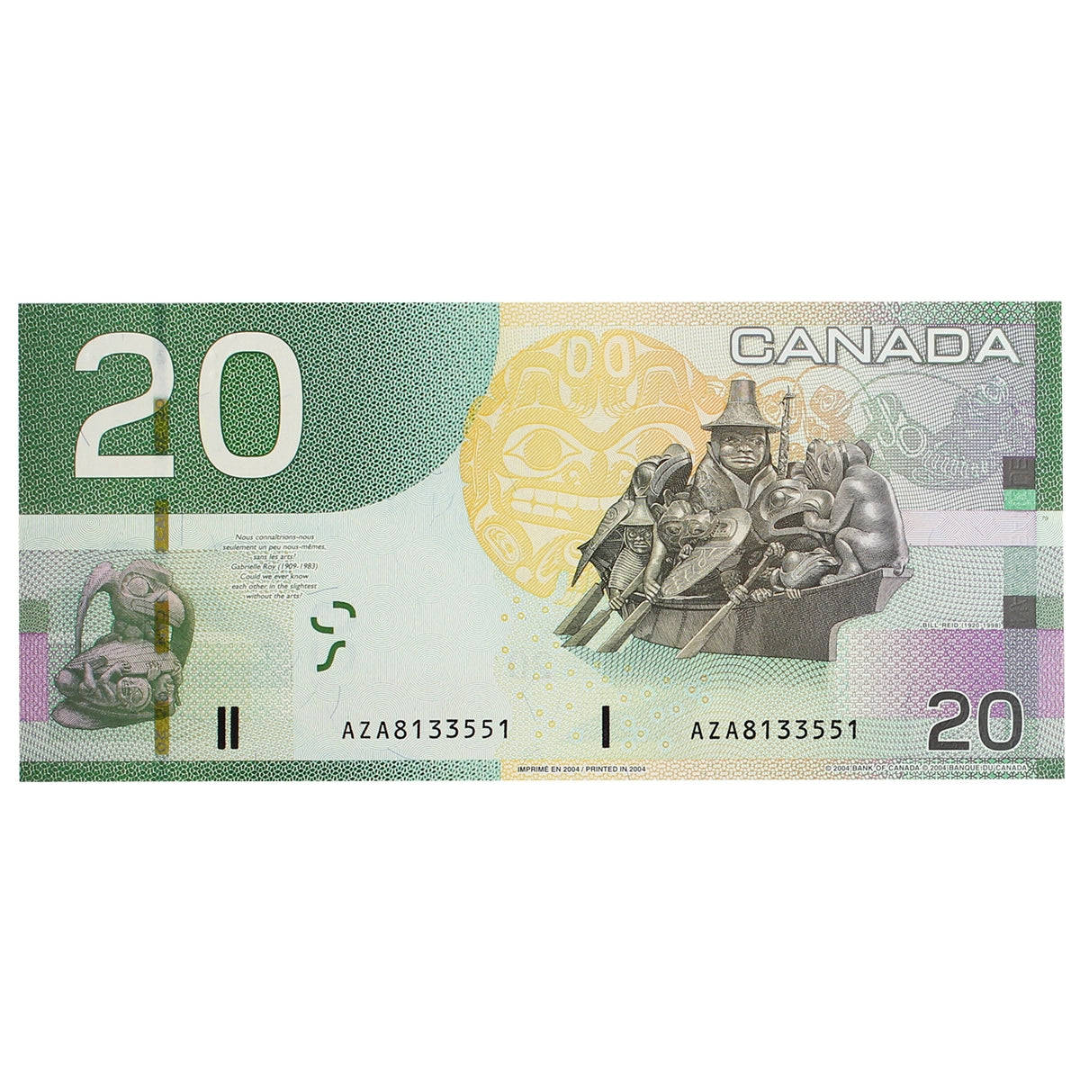 BC-64a 2004 Canada $20 Jenkins-Dodge, AZA, CUNC