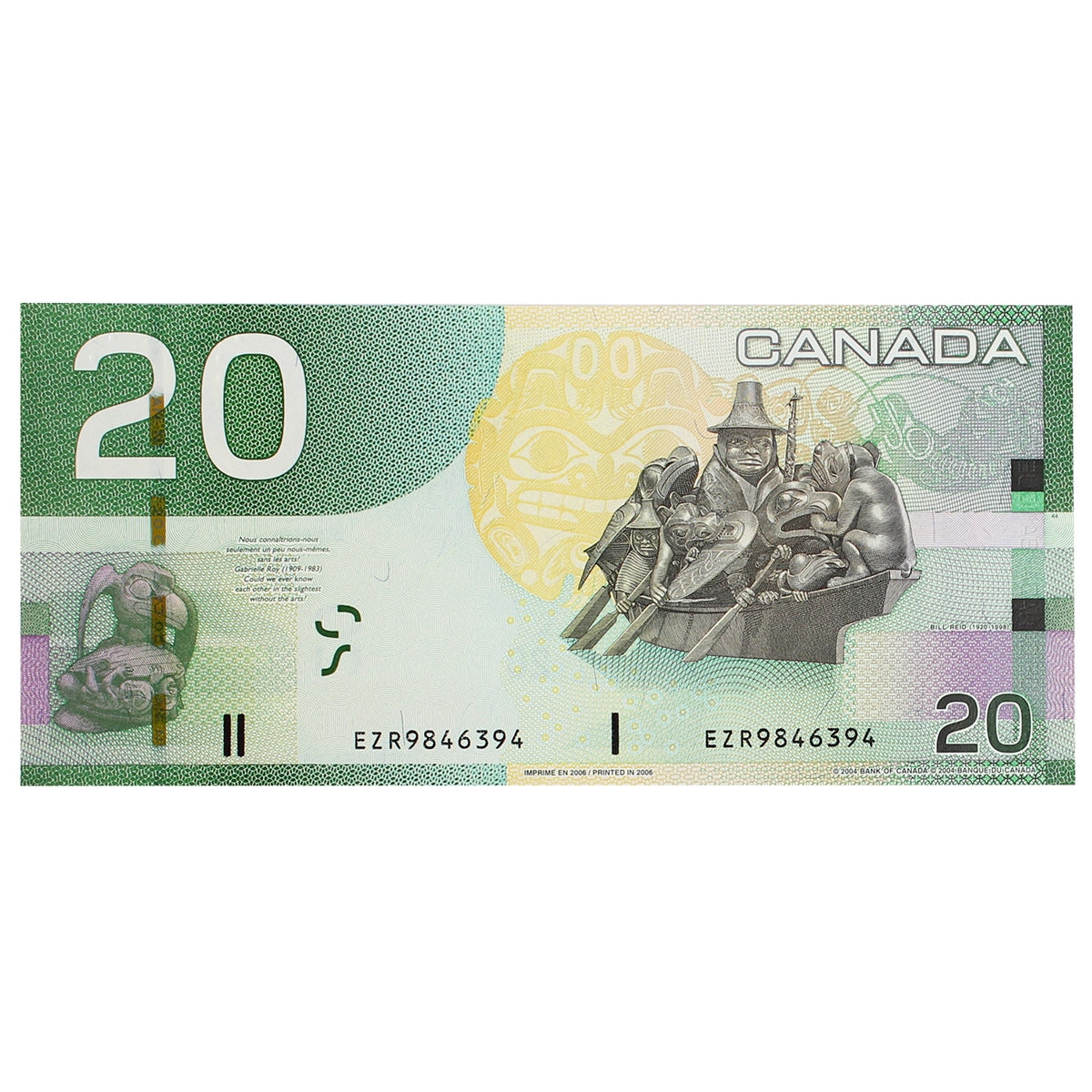 BC-64aA-i 2006 Canada $20 Jenkins-Dodge, EZR (9.720-9.990), CUNC