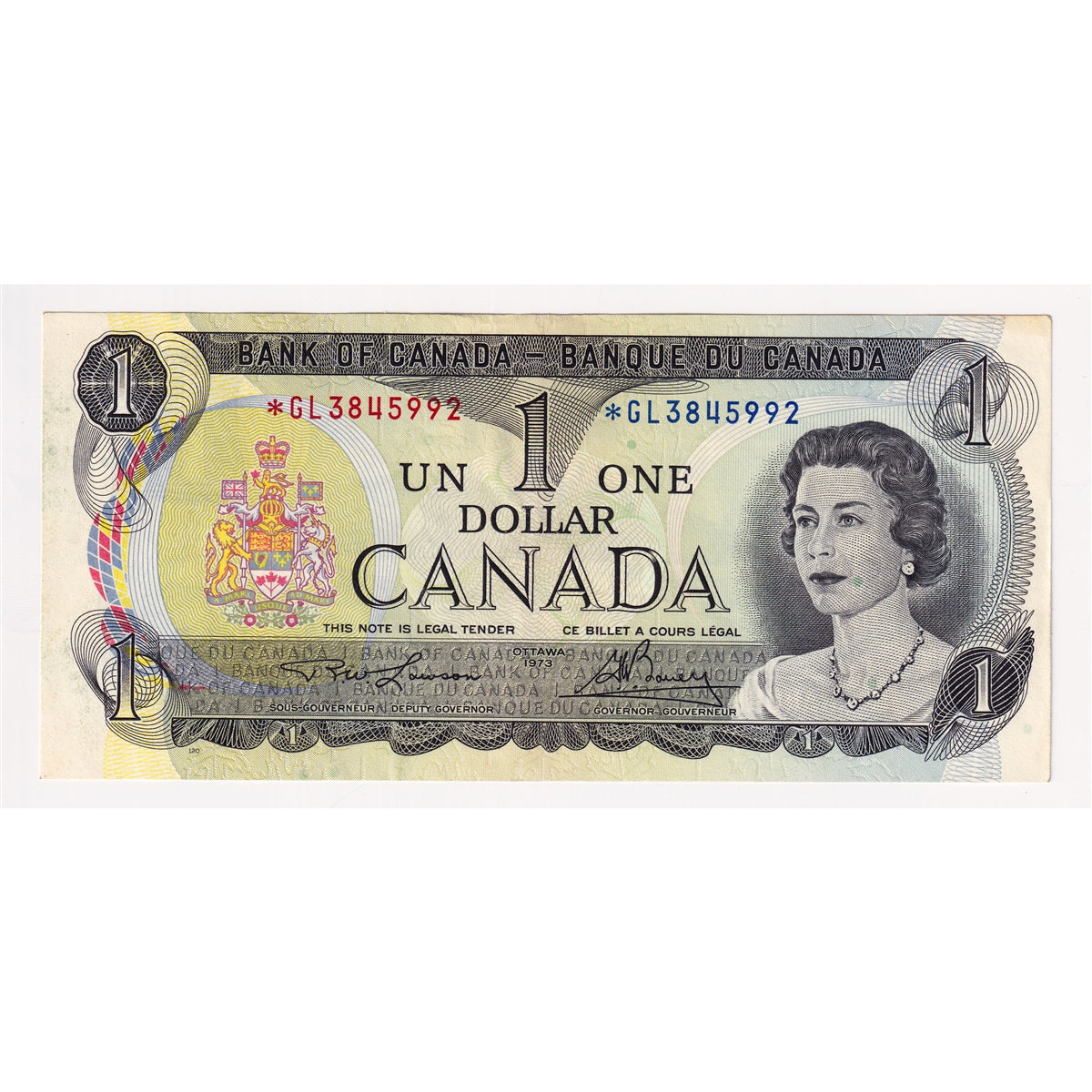 BC-46aA 1973 Canada $1 Lawson-Bouey, *GL, AU