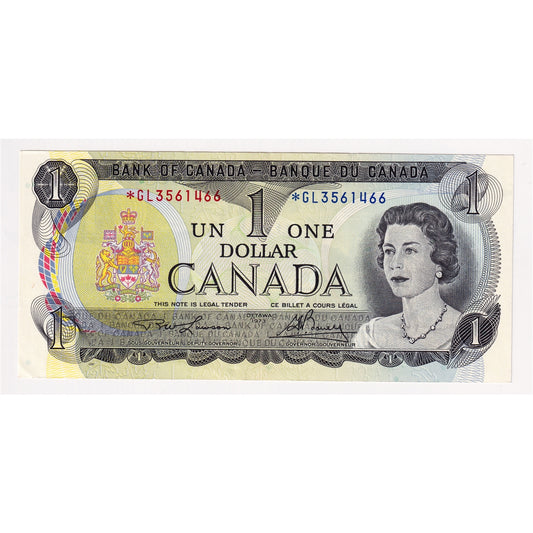 BC-46aA 1973 Canada $1 Lawson-Bouey, *GL, AU-UNC