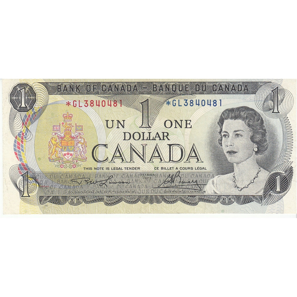 BC-46aA 1973 Canada $1 Lawson-Bouey, *GL, VF-EF