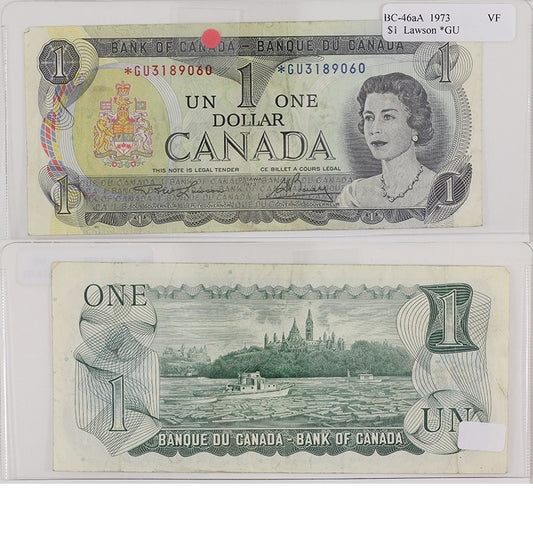 BC-46aA 1973 Canada $1 Lawson-Bouey, *GU, VF