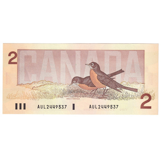 BC-55a 1986 Canada $2 Crow-Bouey, AUL, AU-UNC