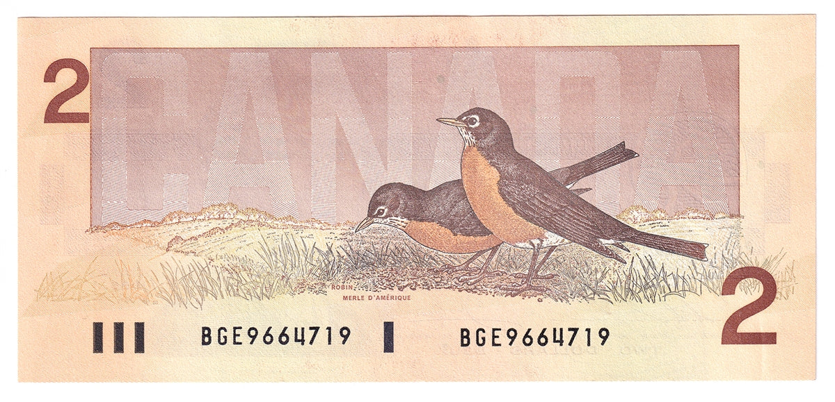 BC-55b 1986 Canada $2 Thiessen-Crow, BGE, AU