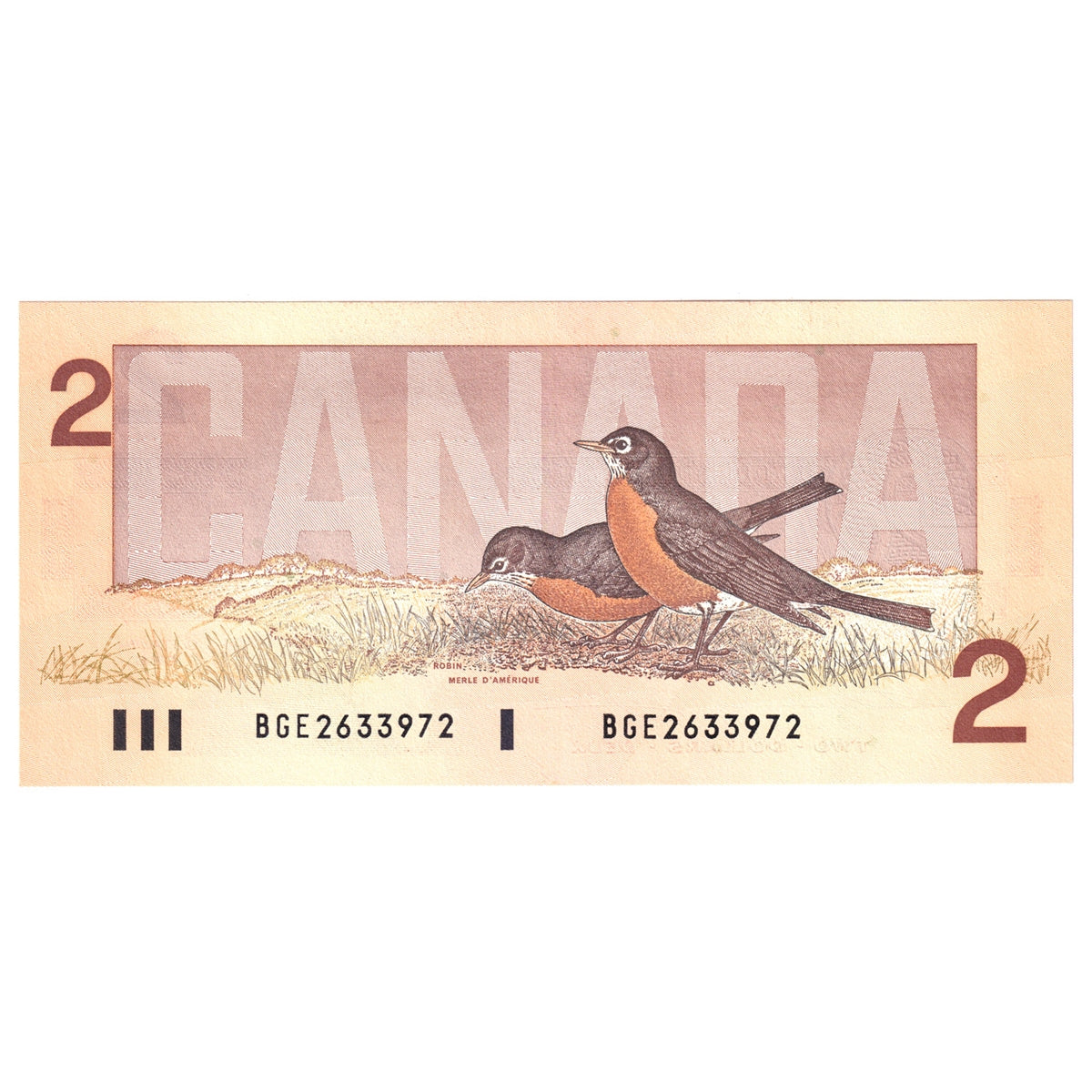 BC-55b 1986 Canada $2 Thiessen-Crow, BGE, CUNC