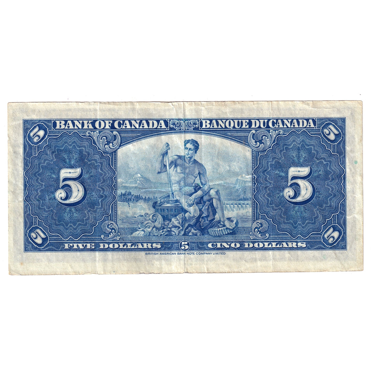 BC-23b 1937 Canada $5 Gordon-Towers, M/C, VF