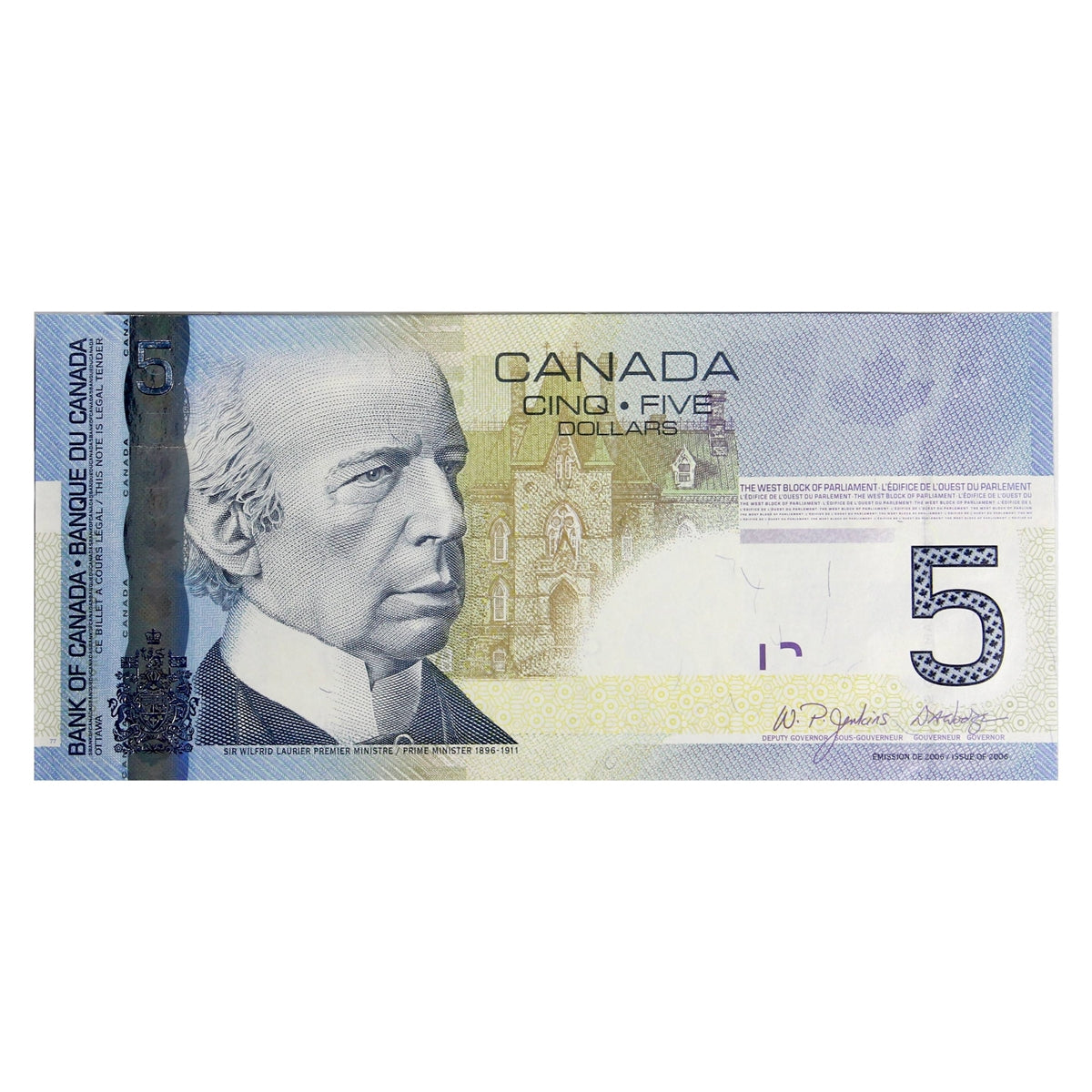 BC-67a 2006 Canada $5 Jenkins-Dodge, AOY, CUNC