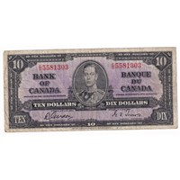 BC-24b 1937 Canada $10 Gordon-Towers, E/D, F