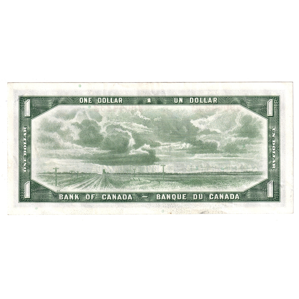 BC-37b-i 1954 Canada $1 Beattie-Rasminsky, H/M, EF-AU