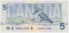 BC-56a 1986 Canada $5 Crow-Bouey, ENB, EF-AU