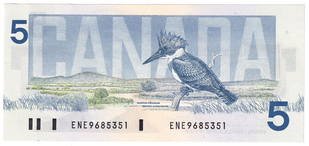 BC-56a 1986 Canada $5 Crow-Bouey, ENE, AU-UNC