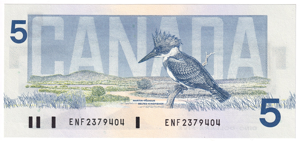 BC-56a 1986 Canada $5 Crow-Bouey, ENF, CUNC