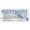 BC-56b 1986 Canada $5 Thiessen-Crow, FOM, UNC