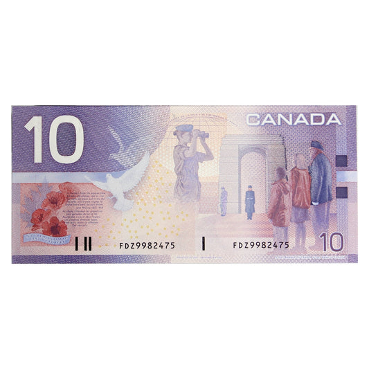 BC-63b 2001 Canada $10 Knight-Dodge, FDZ, CUNC