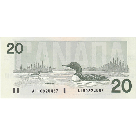 BC-58a-ii 1991 Canada $20 Thiessen-Crow, AIH, CUNC