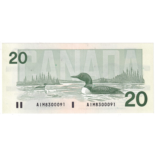 BC-58a-ii 1991 Canada $20 Thiessen-Crow, AIM, UNC