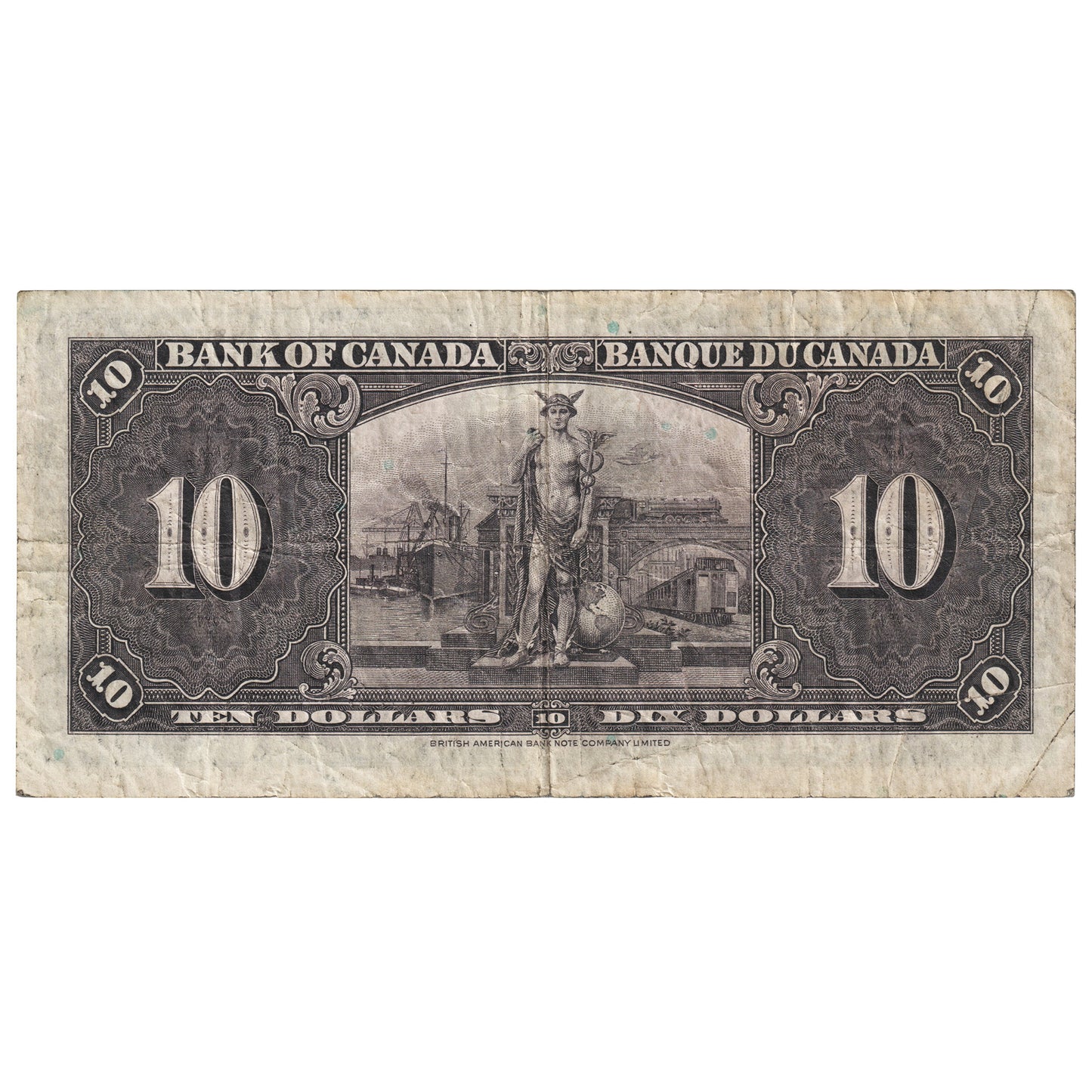 BC-24b 1937 Canada $10 Gordon-Towers, D/D, F-VF