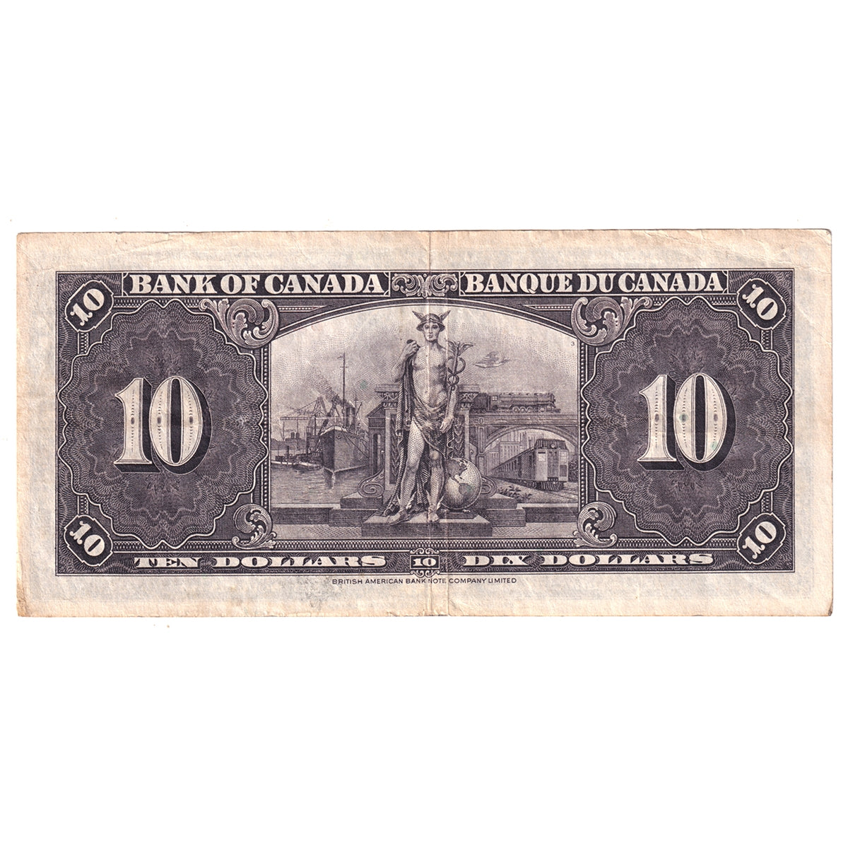 BC-24b 1937 Canada $10 Gordon-Towers, O/D, VF-EF