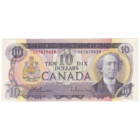 BC-49a 1971 Canada $10 Beattie-Rasminsky, DK, UNC