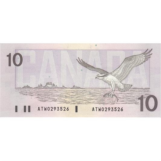 BC-57a 1989 Canada $10 Thiessen-Crow, ATW, CUNC