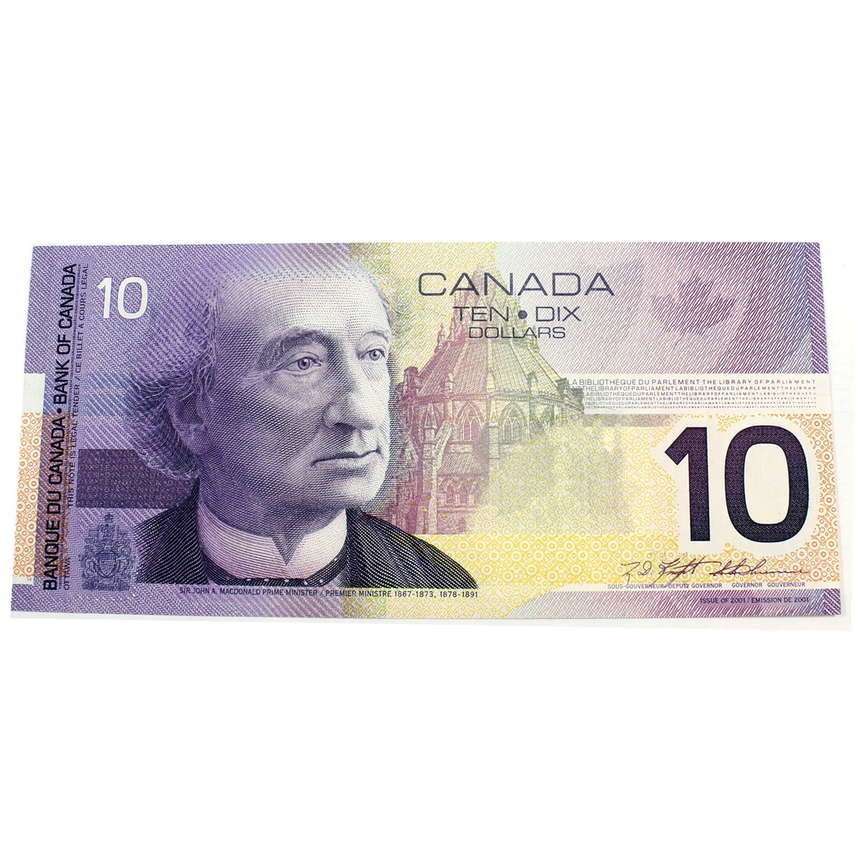 BC-63a 2000 Canada $10 Knight-Thiessen, FDV, CUNC